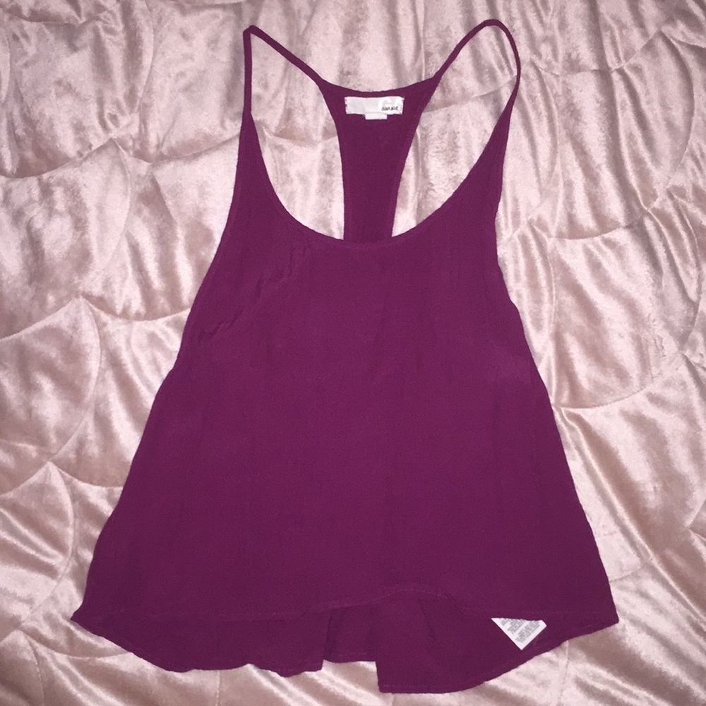 Garage XS-S fuschia crop tank top
